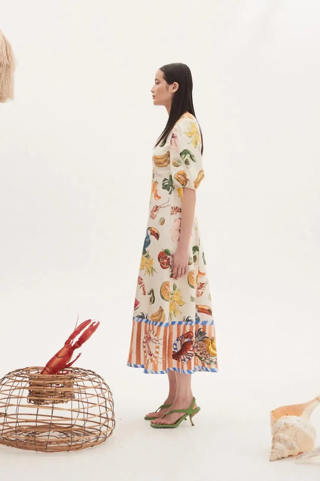 Alemais Theo Midi Dress Multi Size 12 AU for rent on The Volte - main image