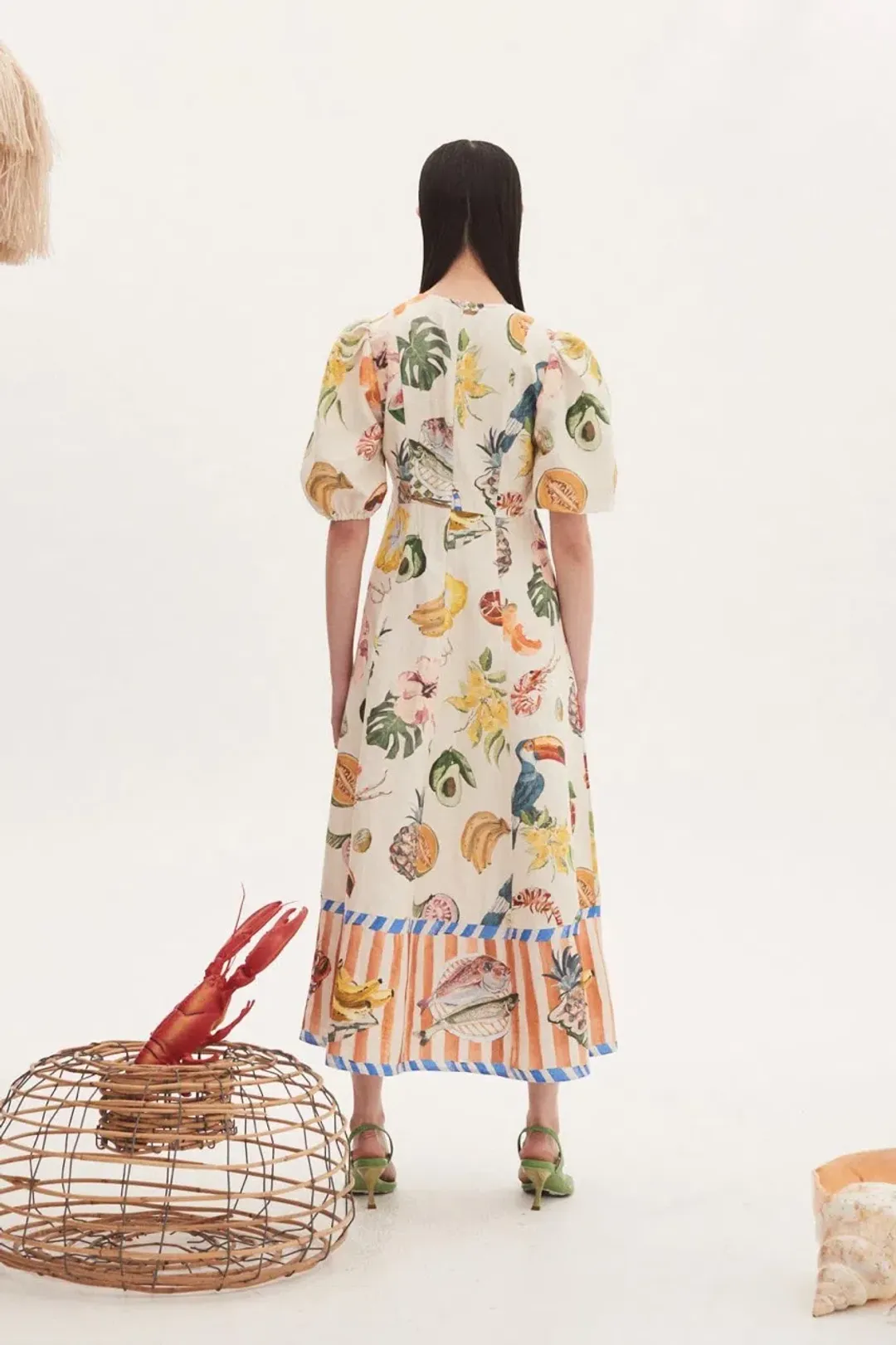 Alemais Theo Midi Dress Multi Size 12 AU for rent on The Volte - main image