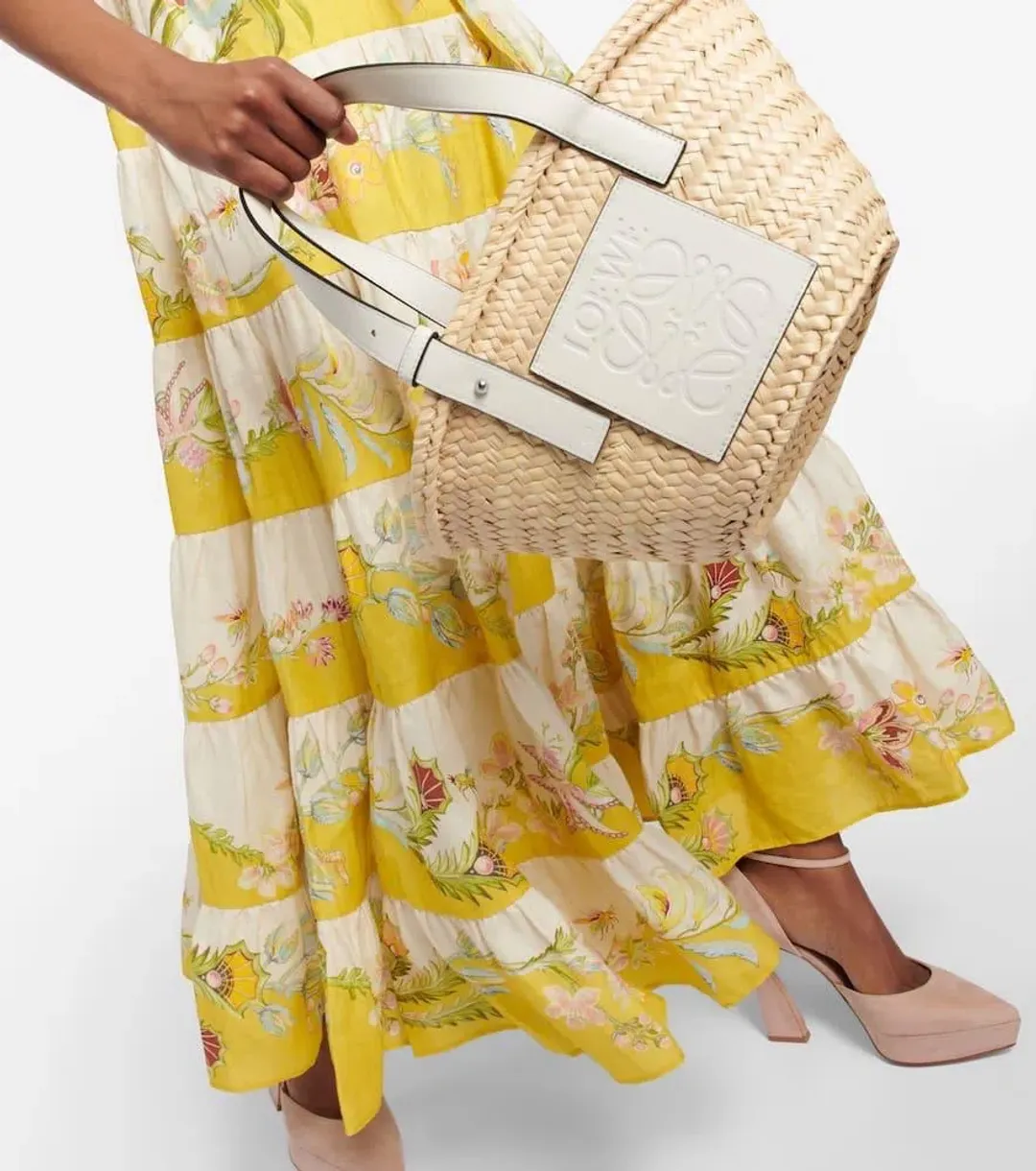 Alemais Ira Tiered Midi Dress Lemon/Cream Size AU 10 for rent on The Volte - main image