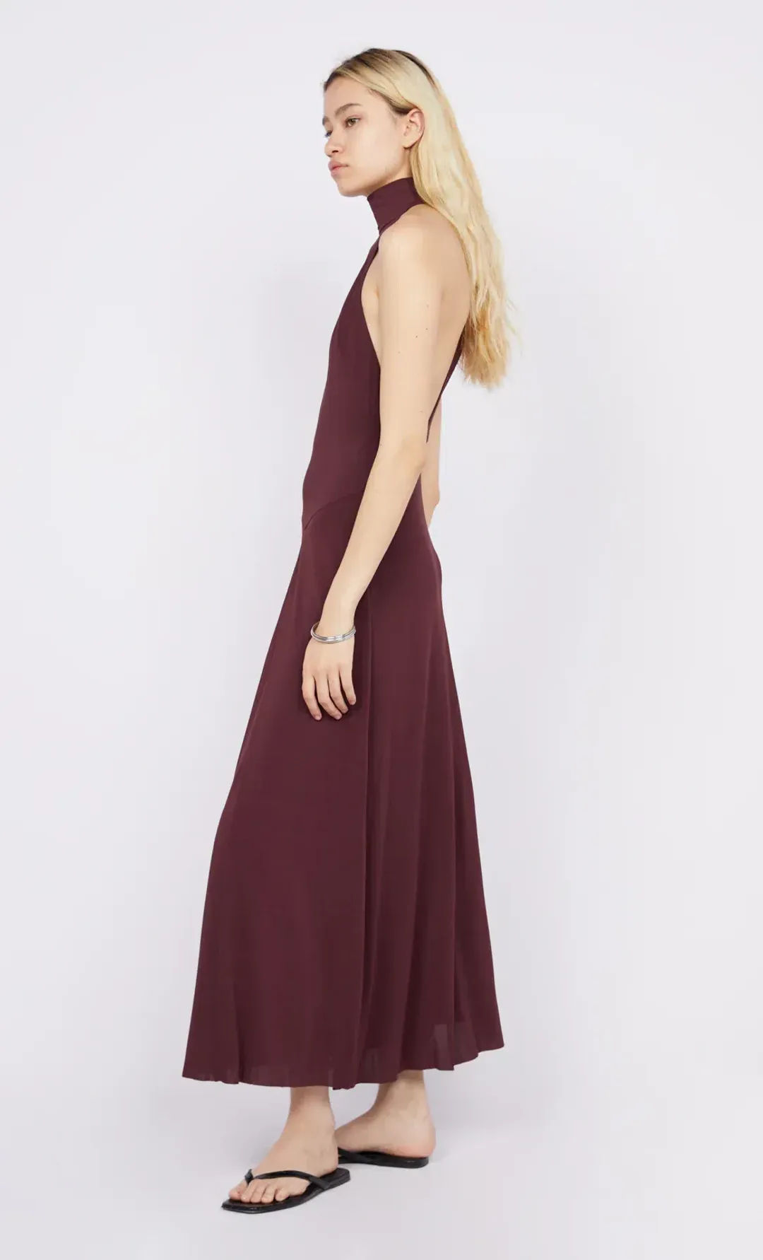 Bec & Bridge Cassian Racer Dress Deep Plum Size 10 for rent on The Volte - main image