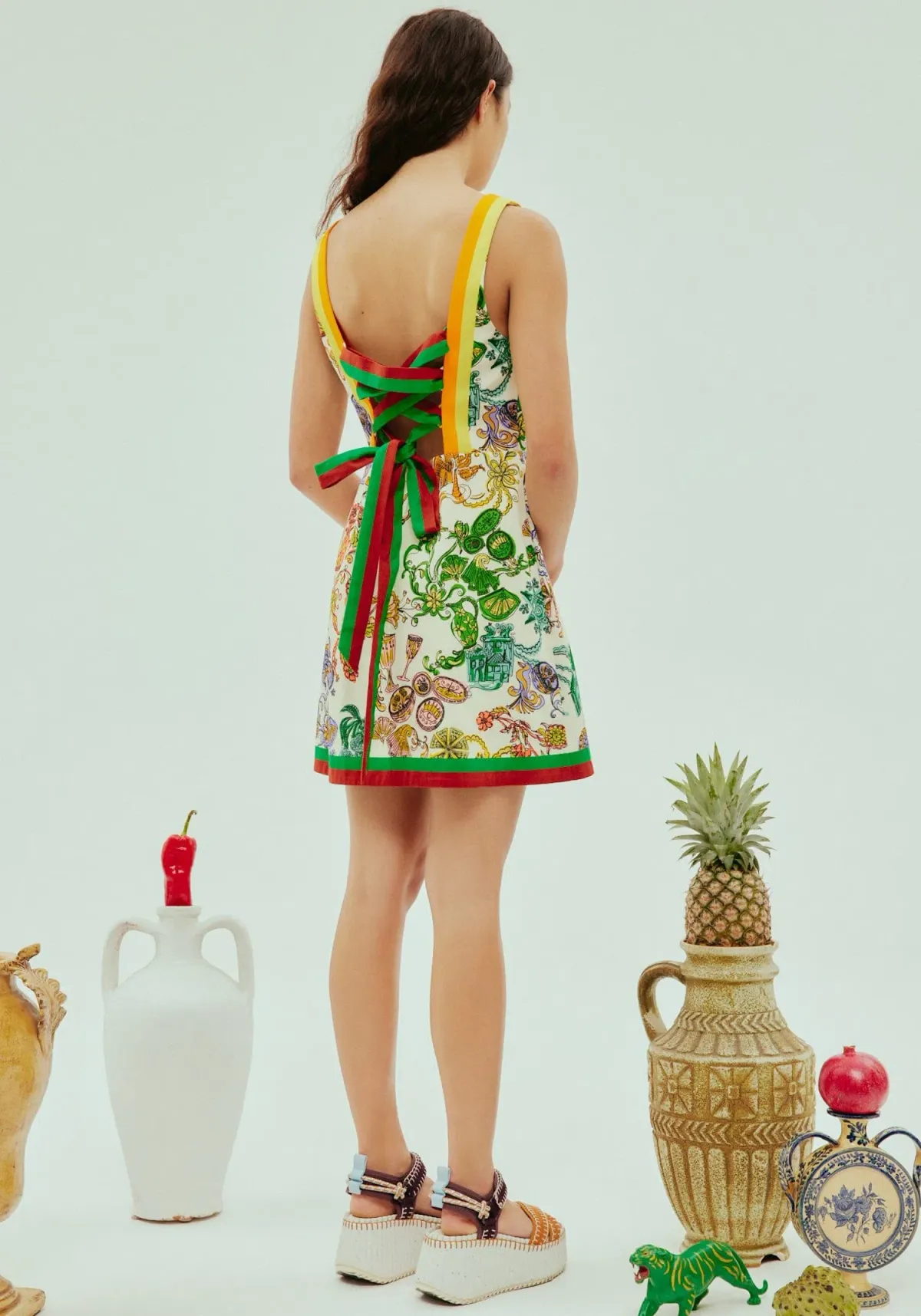 Alemais Fiesta Mini Dress Multi Size 12 - Image 2