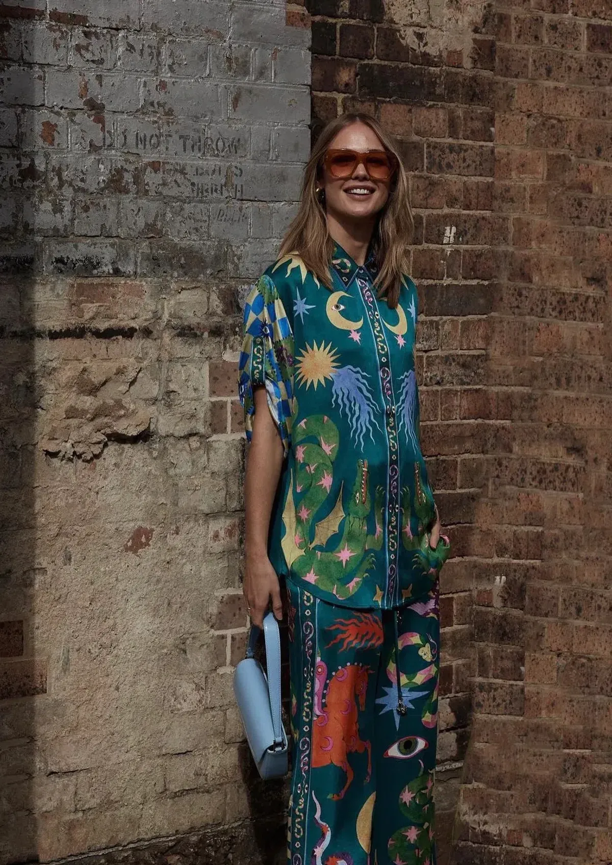 Alemais Guardian Shirt Size 12 and Pants Size 14 Set Green/Print - Image 4