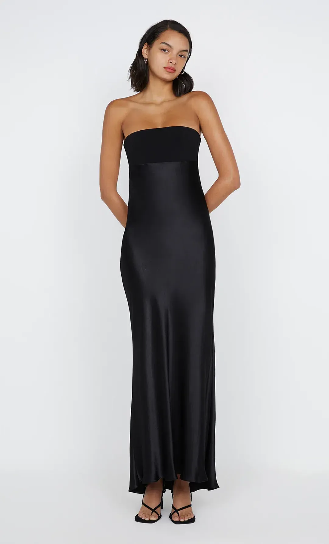 Bec & Bridge Zari Strapless Maxi Dress Black Size 10  for rent on The Volte - main image