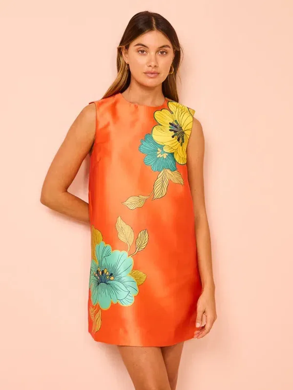 Alemais Piato Mini Dress Marigold Orange Size AU 6 - Image 12