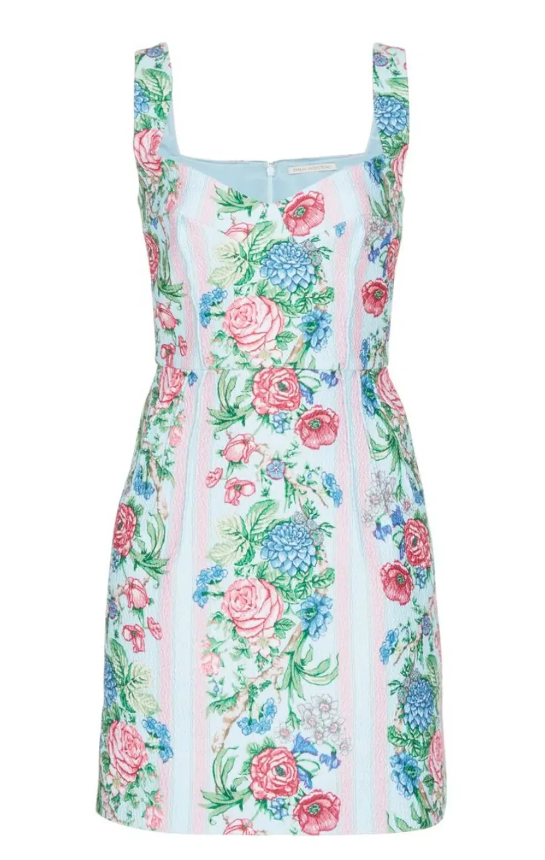 Emilia Wickstead Floral Mini Dress Judith Blue / Pink Print Size AU 14 for rent on The Volte - main image