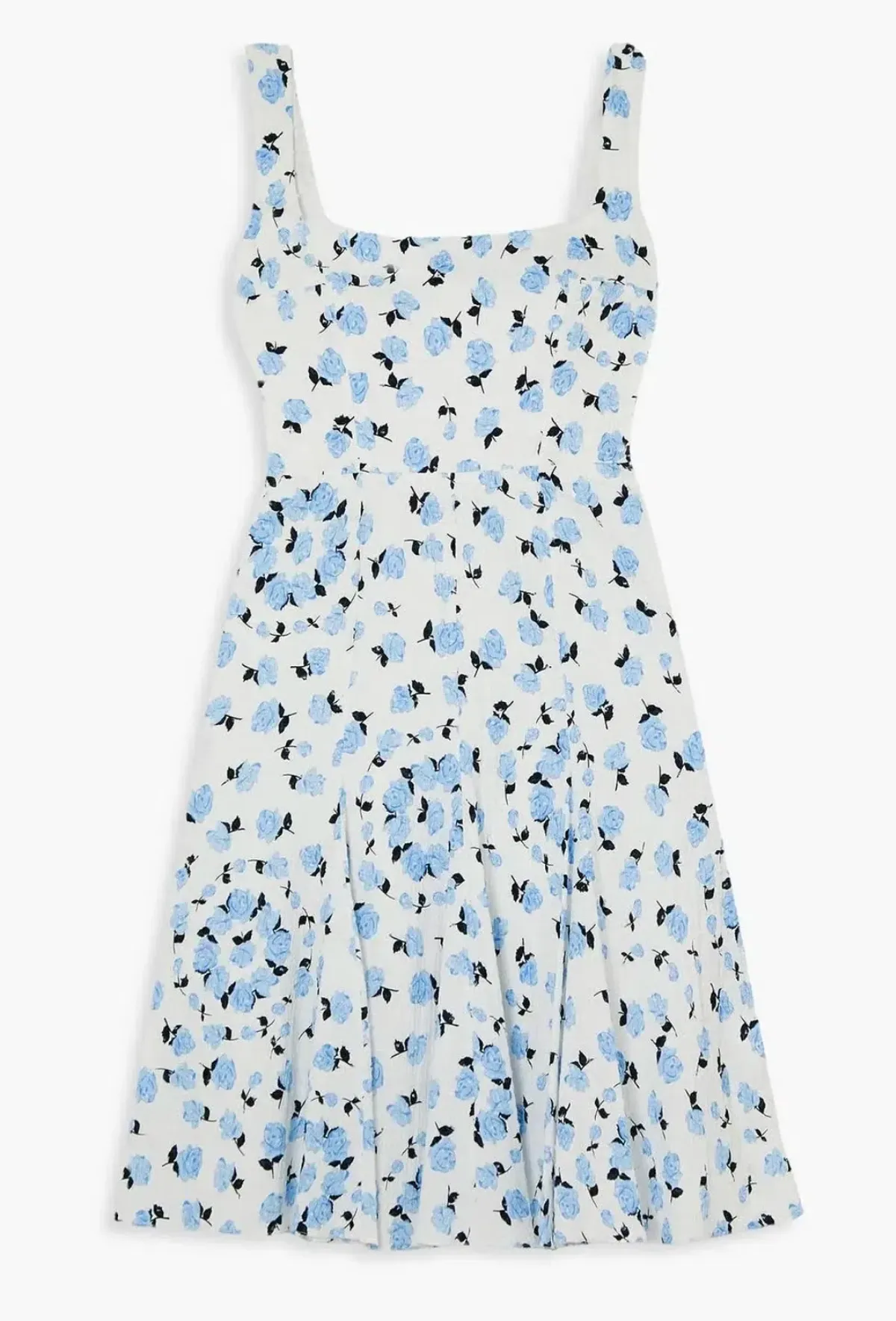 Emilia Wickstead Dena Floral Print Dress Swiss-dot Light Blue  Size AU 12 - Image 4