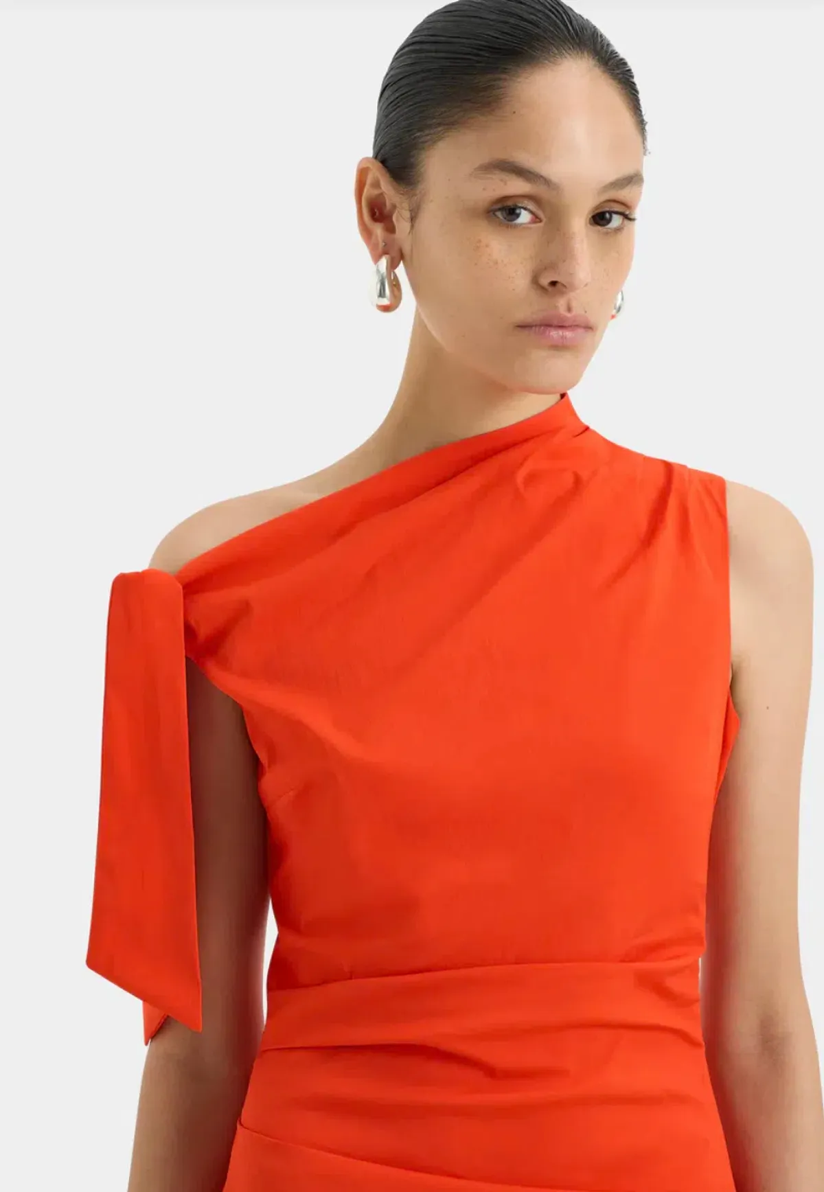 SIR THE LABEL DAHLIA MINI DRESS IN TANGERINE SIZE 3/AU 12 - Image 3