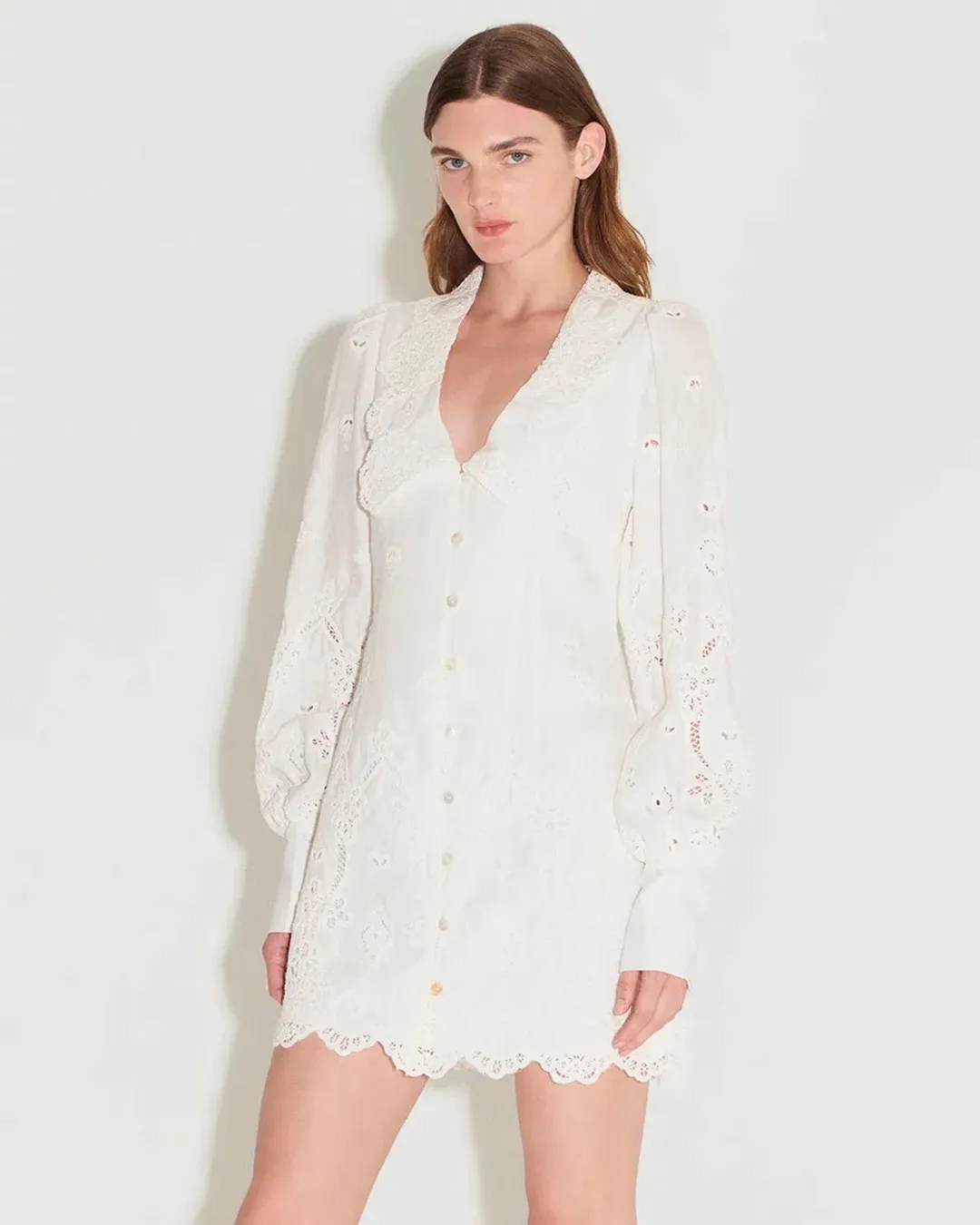 Hansen and Gretel Amity Mini Dress White Size 8 for rent on The Volte - main image