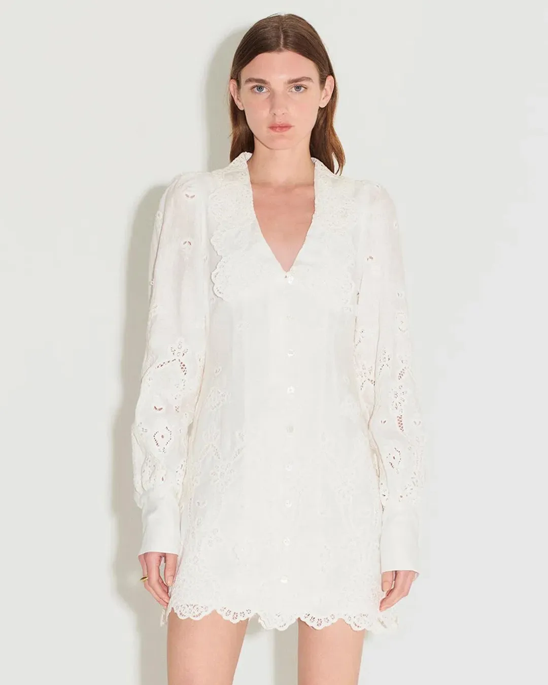 Hansen and Gretel Amity Mini Dress White Size 8 for rent on The Volte - main image