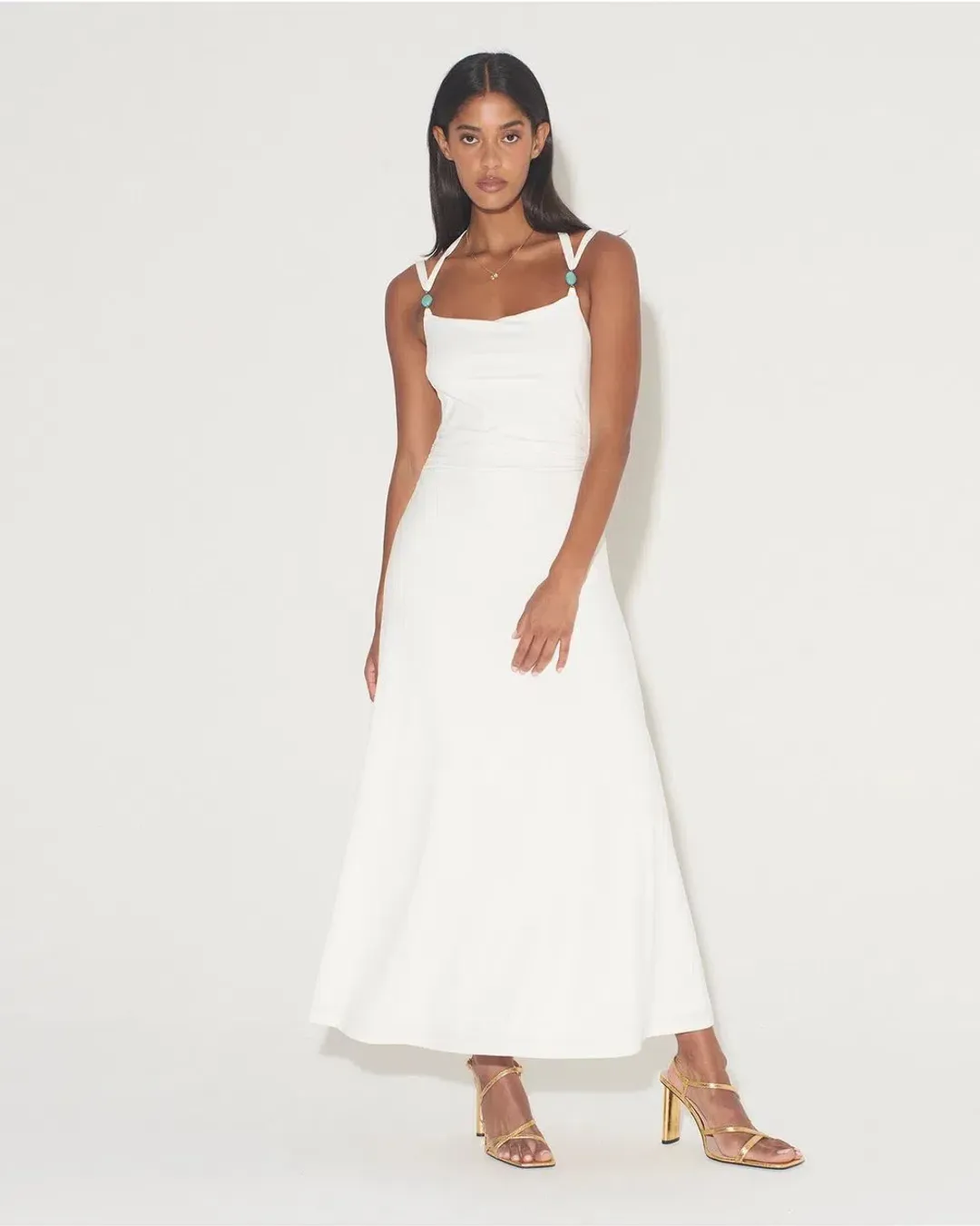 Hansen and Gretel Odessa Dress White Size 8 for rent on The Volte - main image