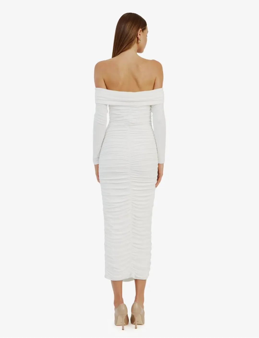 Bardot Arkie Knit Maxi Dress Ivory Size AU 8 for rent on The Volte - main image