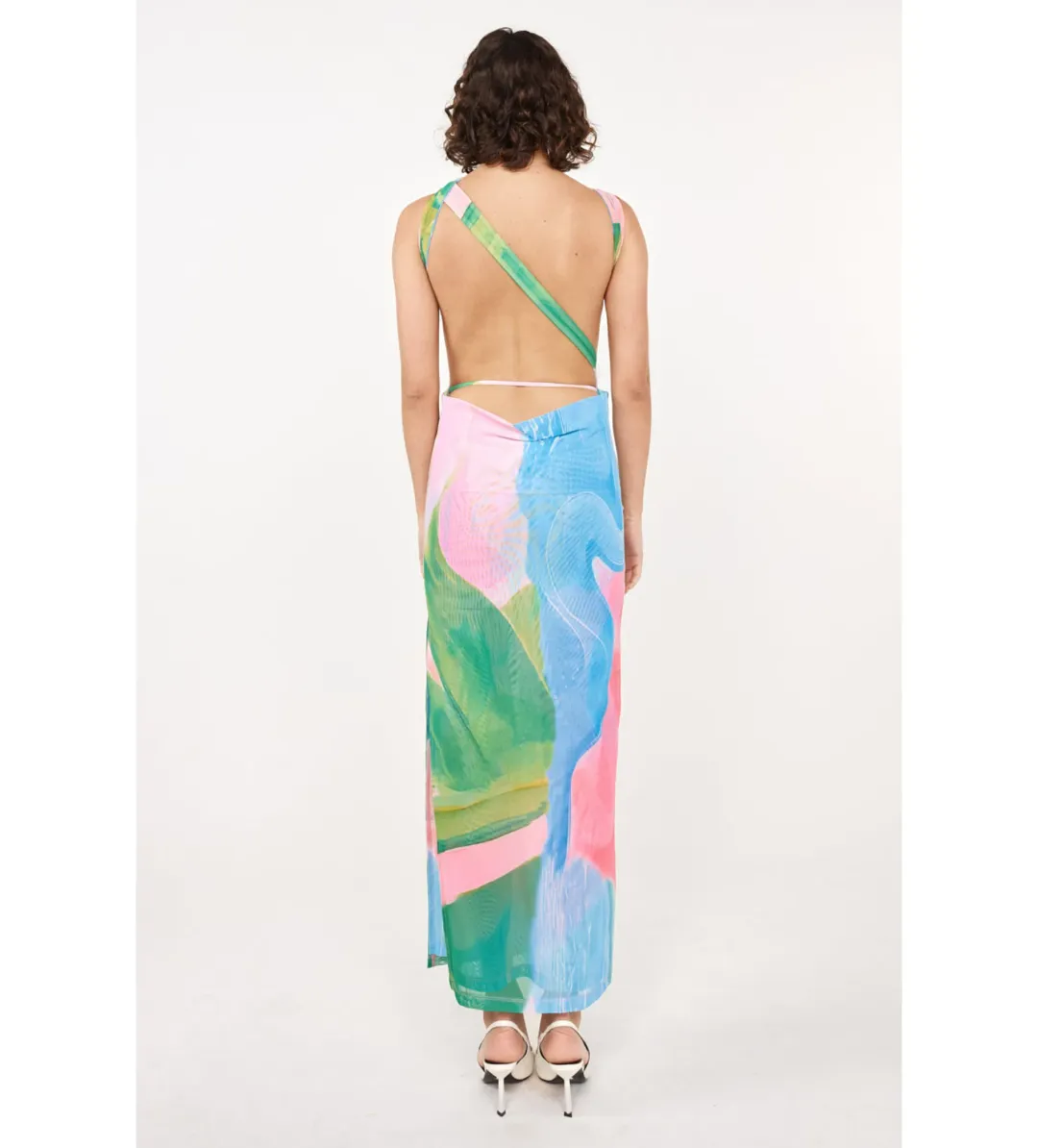 She is OLLÁ Luelle Midi Dress In Gaia Size Small / AU 8 for rent on The Volte - main image