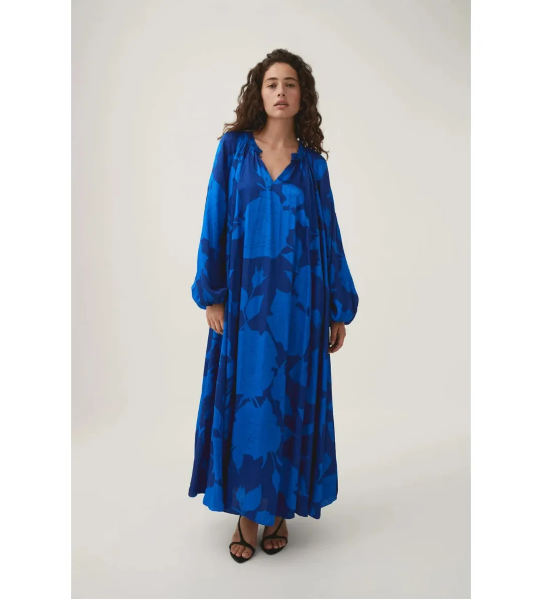 Aje Knowing  Belted Smocked Midi Dress Electric Rose Size AU 12  for rent on The Volte - main image