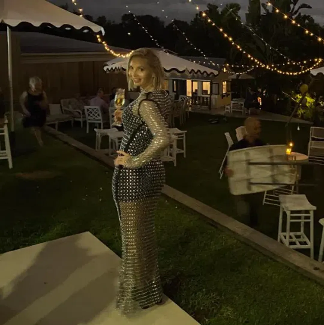 Nookie Fame Long Sleeve Gown Silver Size XS / AU 6 for rent on The Volte - main image