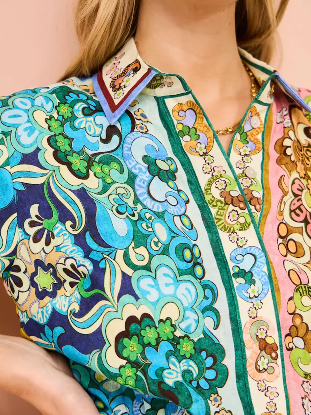 Alemais Dreamer Mini Shirt Dress Print Size 8 for rent on The Volte - main image