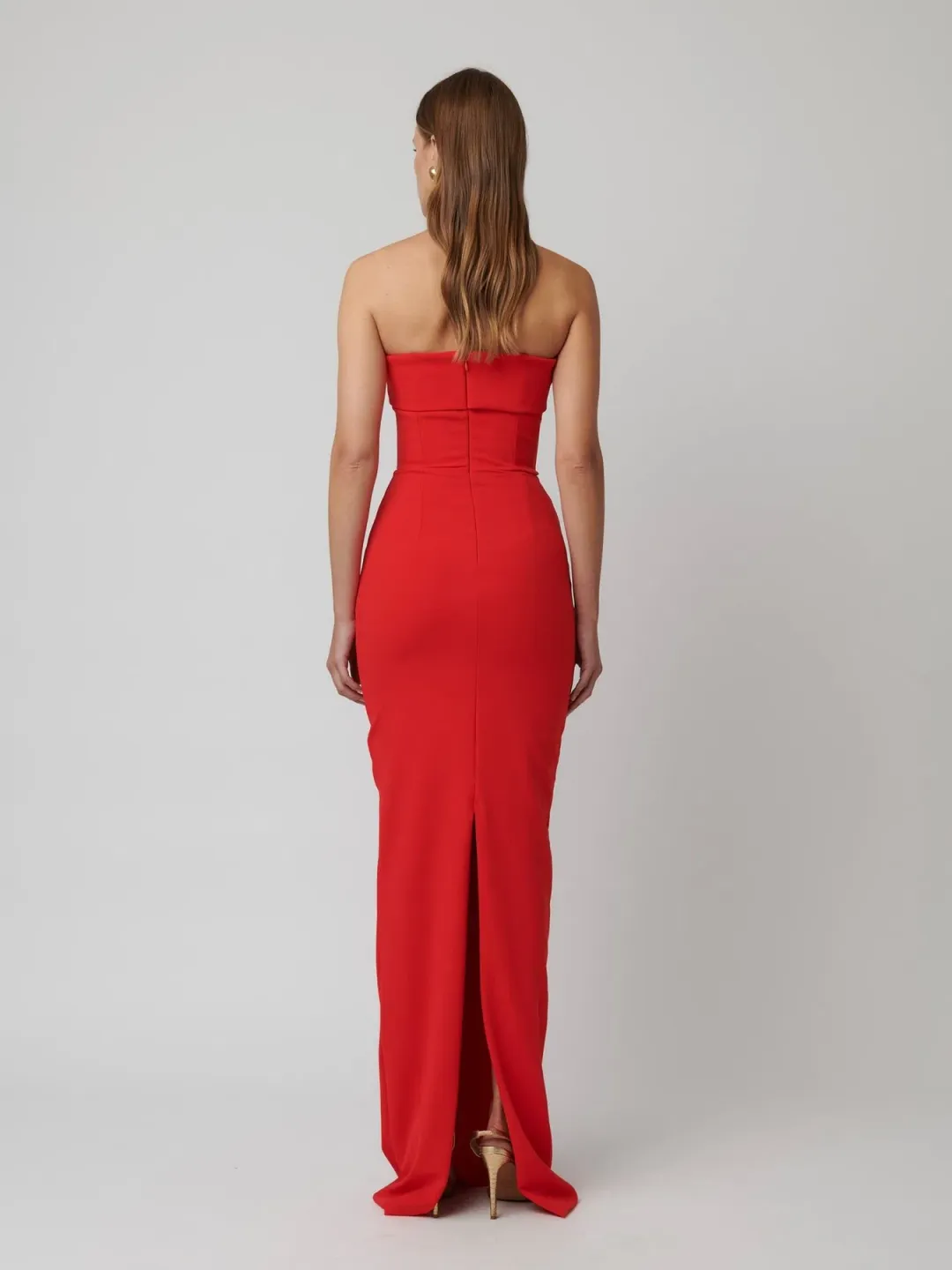 Effie Kats Monroe Gown Cherry Red Size 6 for rent on The Volte - main image