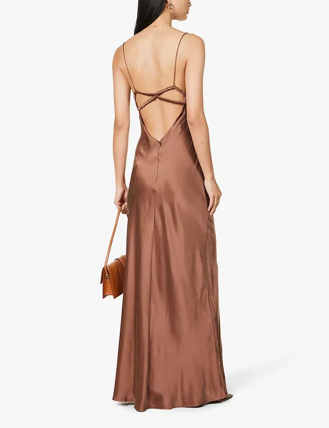 Bec & Bridge Amber Maxi Dress Brown Size 6 for rent on The Volte - main image