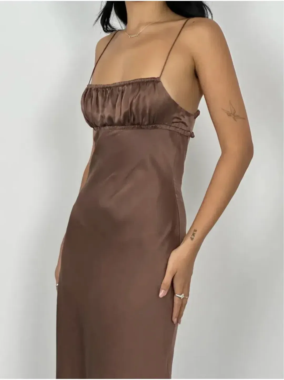 Bec & Bridge Amber Maxi Dress Brown Size 6 for rent on The Volte - main image