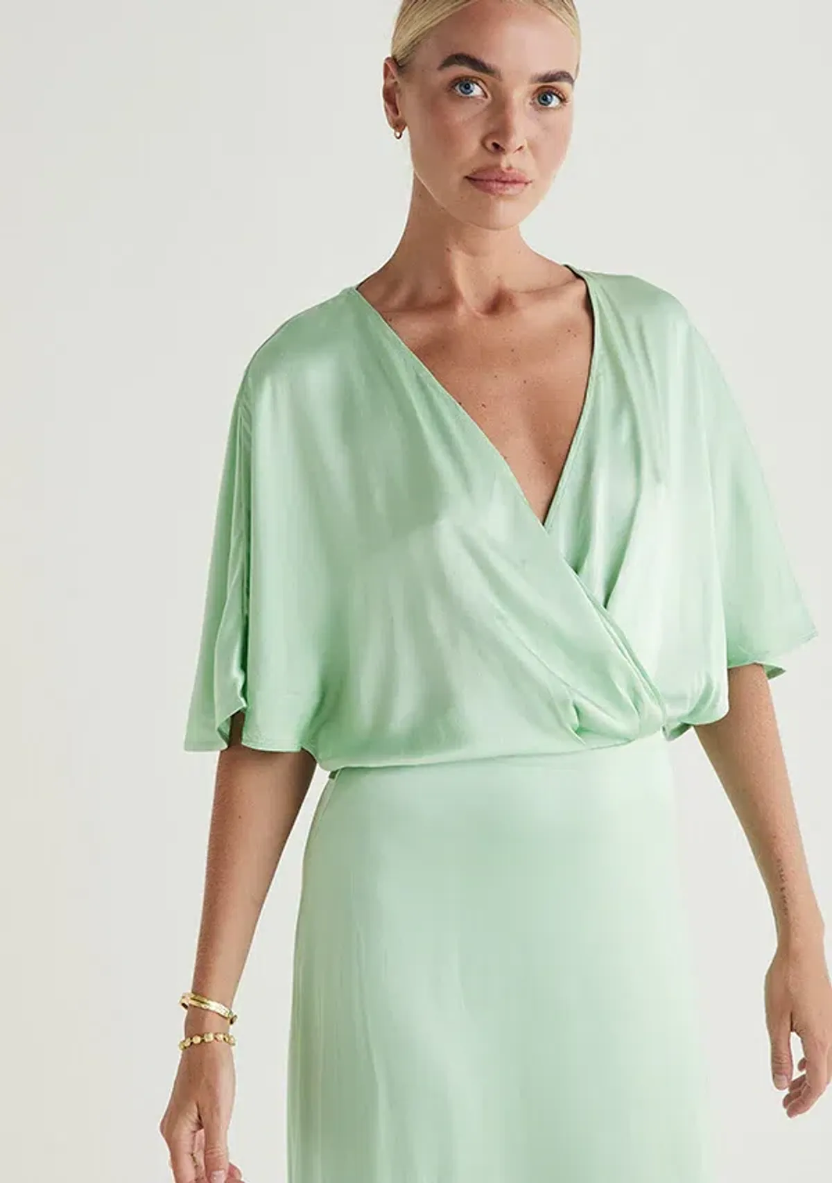 Mos The Label Calista Maxi Dress In Mint Size 14  - Image 4