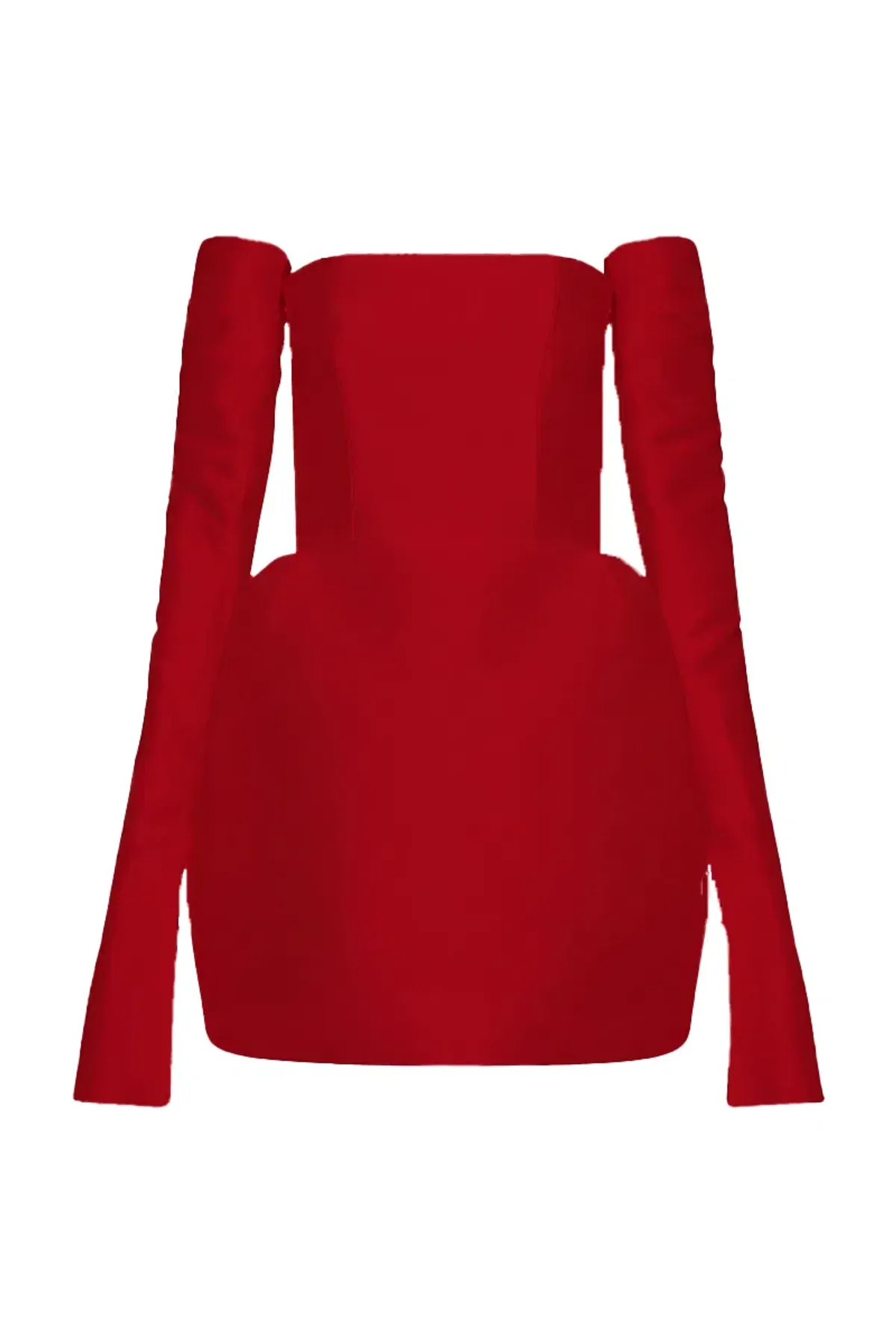 Mariam Seddiq Luis Mini Dress Ruby Size AU 8 - Image 3