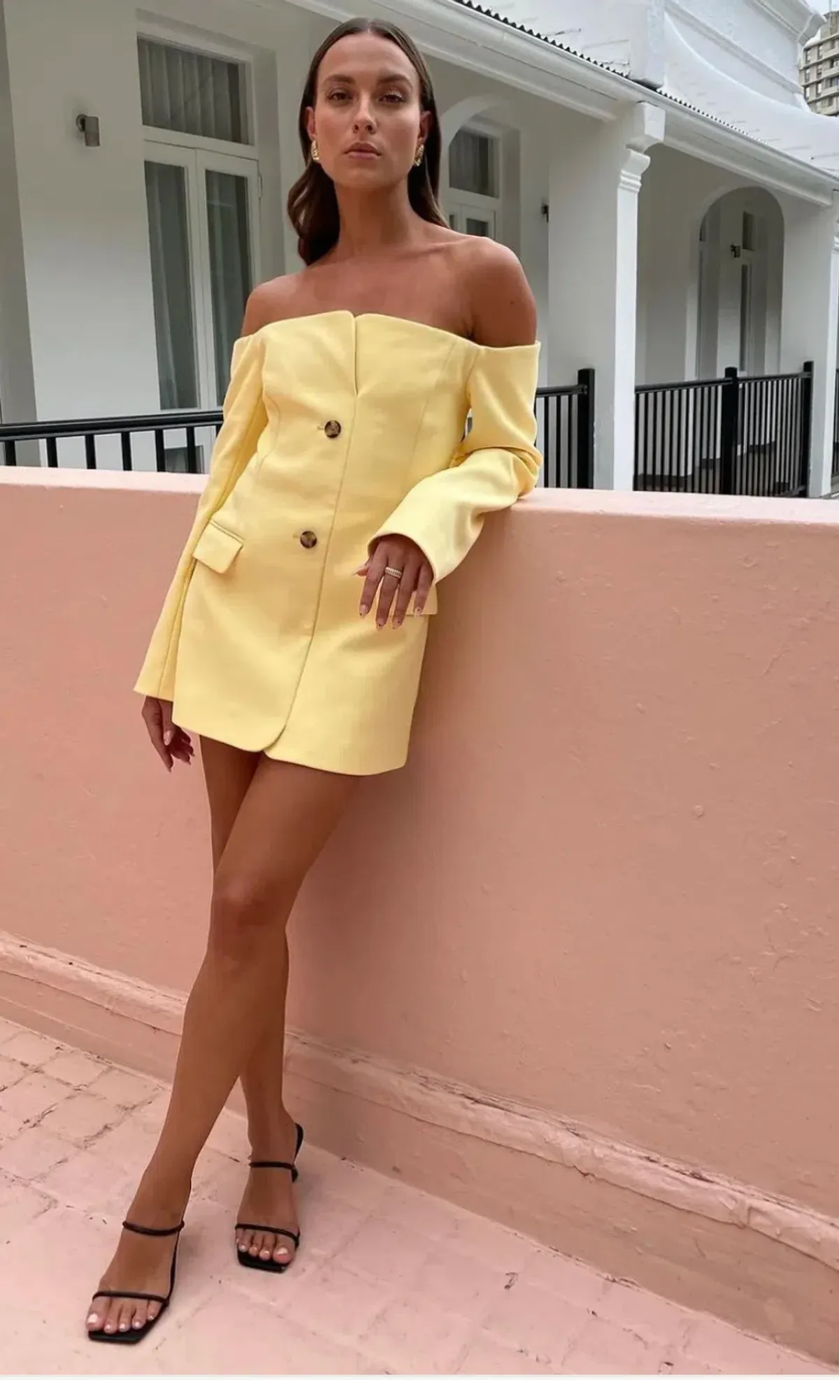 Sir The Label Sandrine Tailored Mini Dress in Limone Size 2 / 10 - Image 1