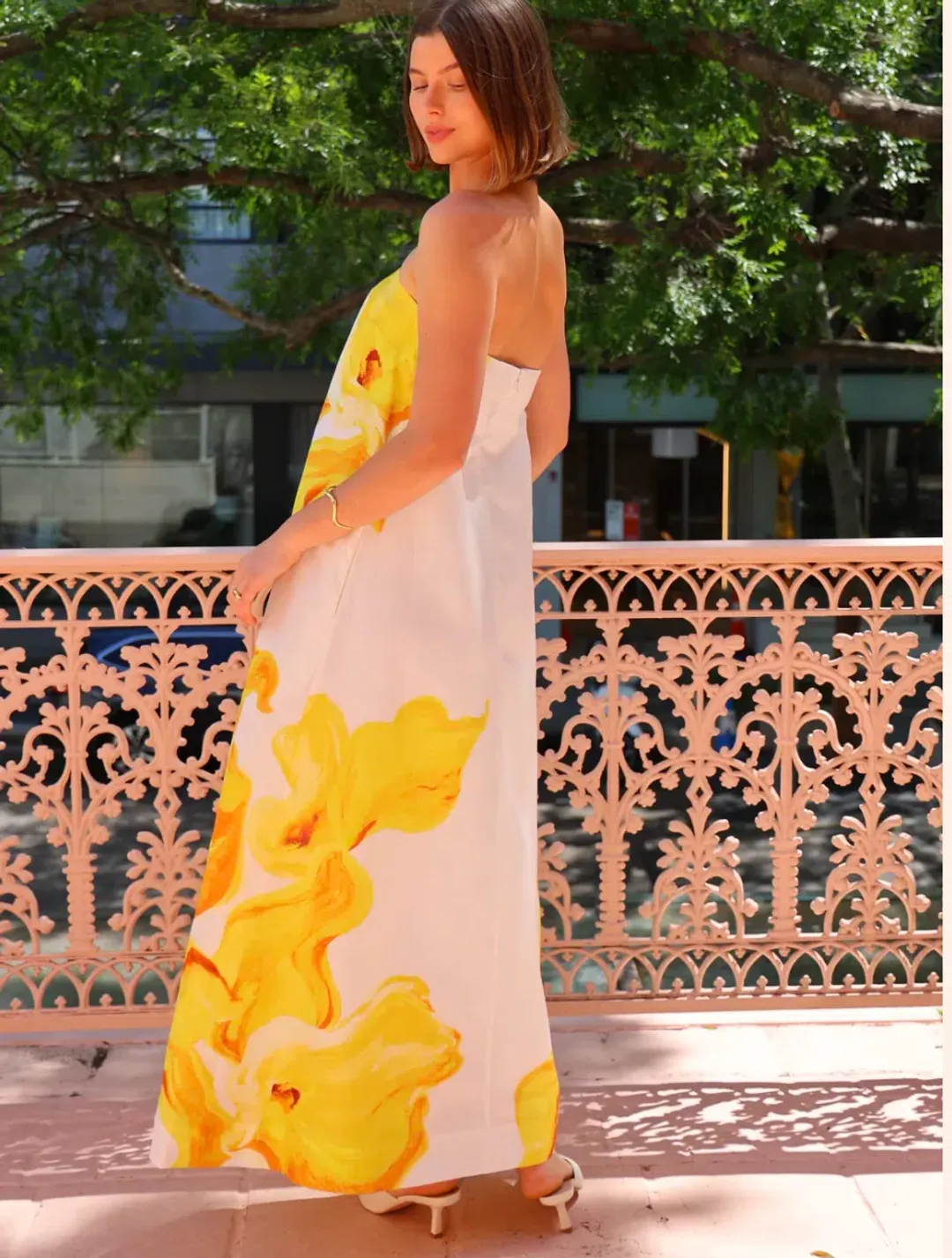 Acler Hopton Dress Ivory Calla Lily Size 12 for rent on The Volte - main image