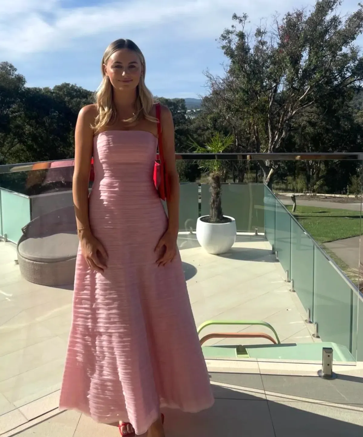 Aje Soundscape Maxi Dress Pink Size 6 - Image 2