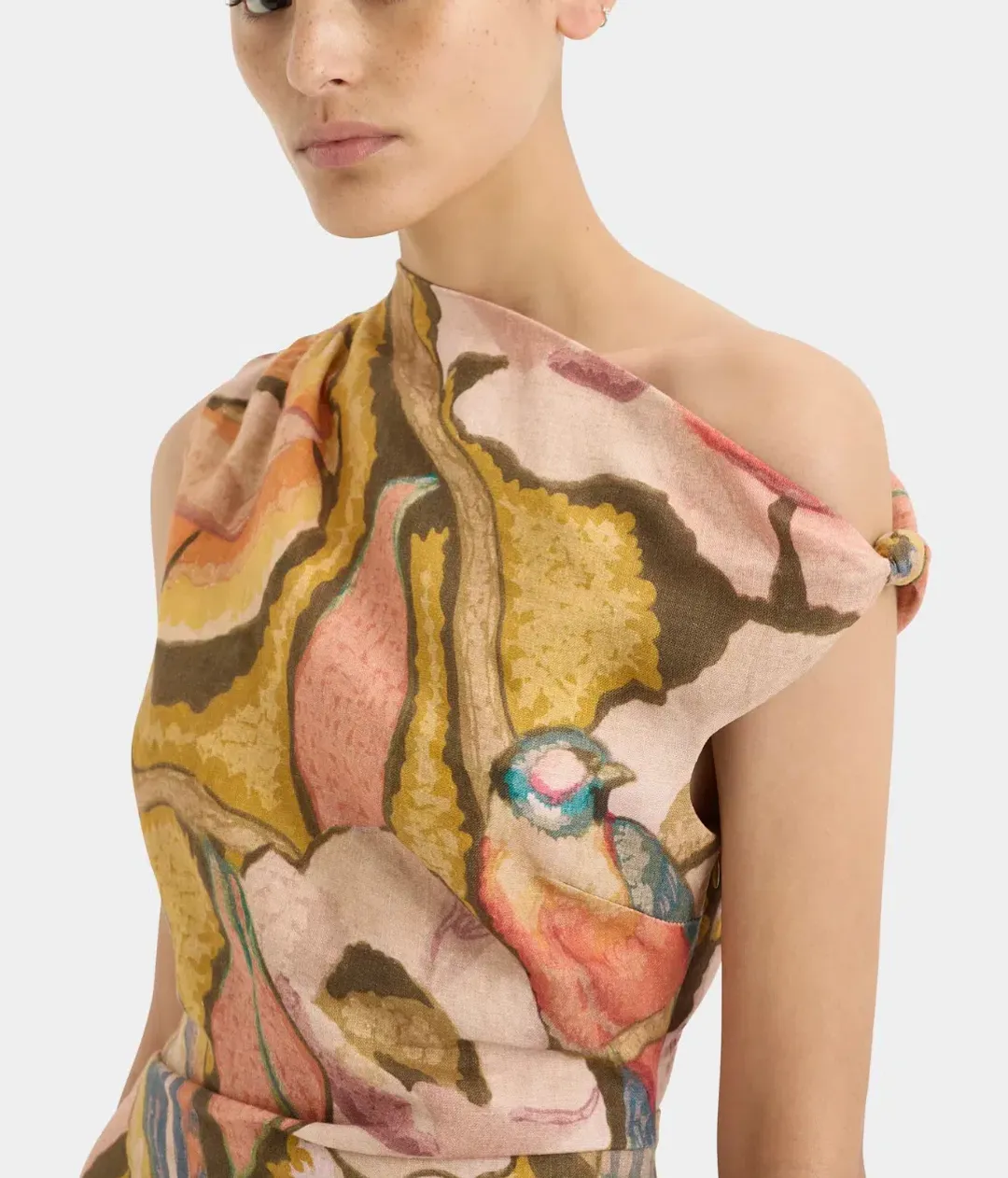 Sir the Label Talulah Knot Mini Dress Sanderling Floral  Size 10 for rent on The Volte - main image