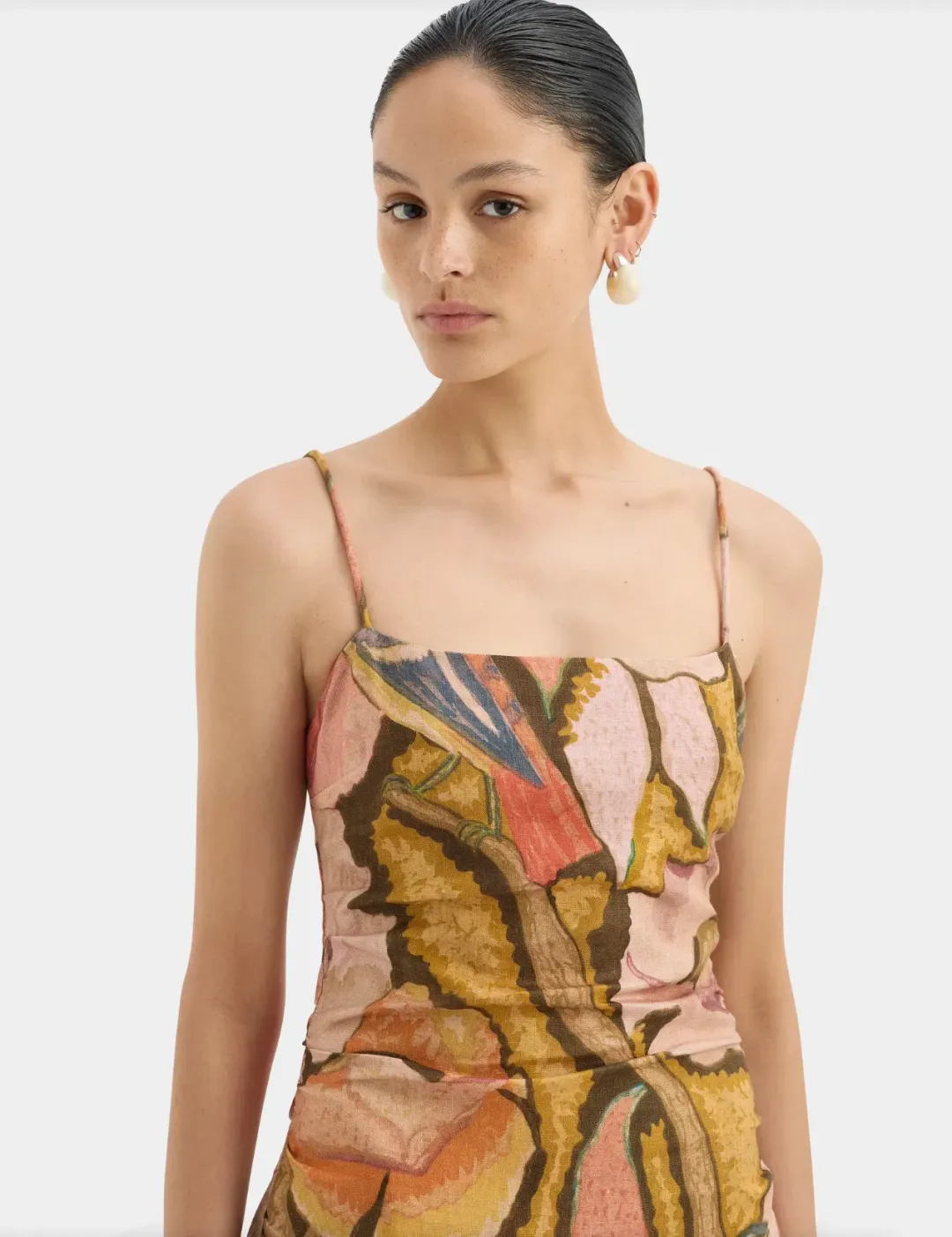 Sir the Label Talulah Column Dress Sanderling Floral Size 10 for rent on The Volte - main image