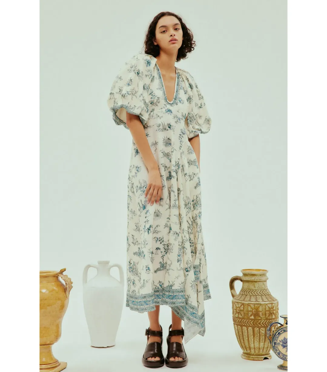 Alemais Casa Midi Dress Floral Size 14 for rent on The Volte - main image