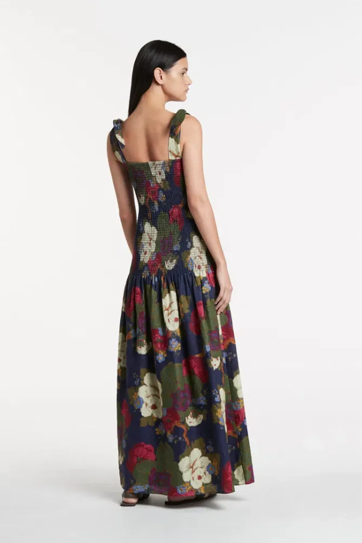 Sir the label Francesca Shirred Maxi Dress Merce Garcia Print Size 6 - Image 2