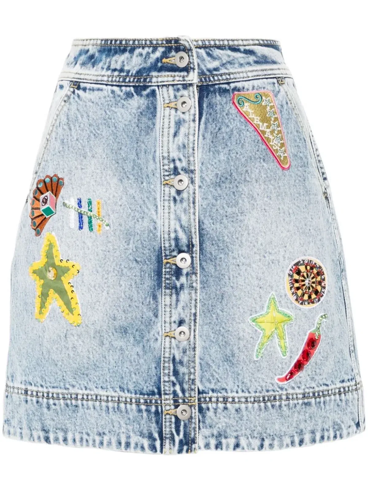 Alemais Jackpot Denim Jacket Size AU 8 and Mini Skirt Size AU 10 Blue - Image 16