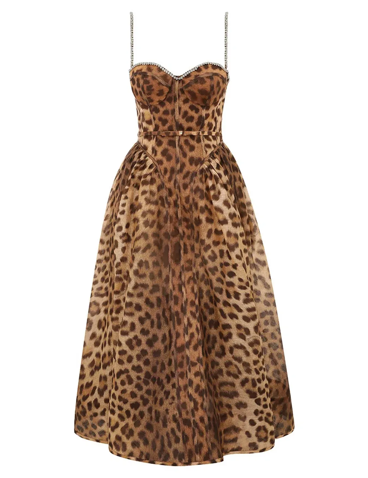 Zimmermann Crush Panelled Midi Dress in Leopard Size 0 / AU 8  - Image 5