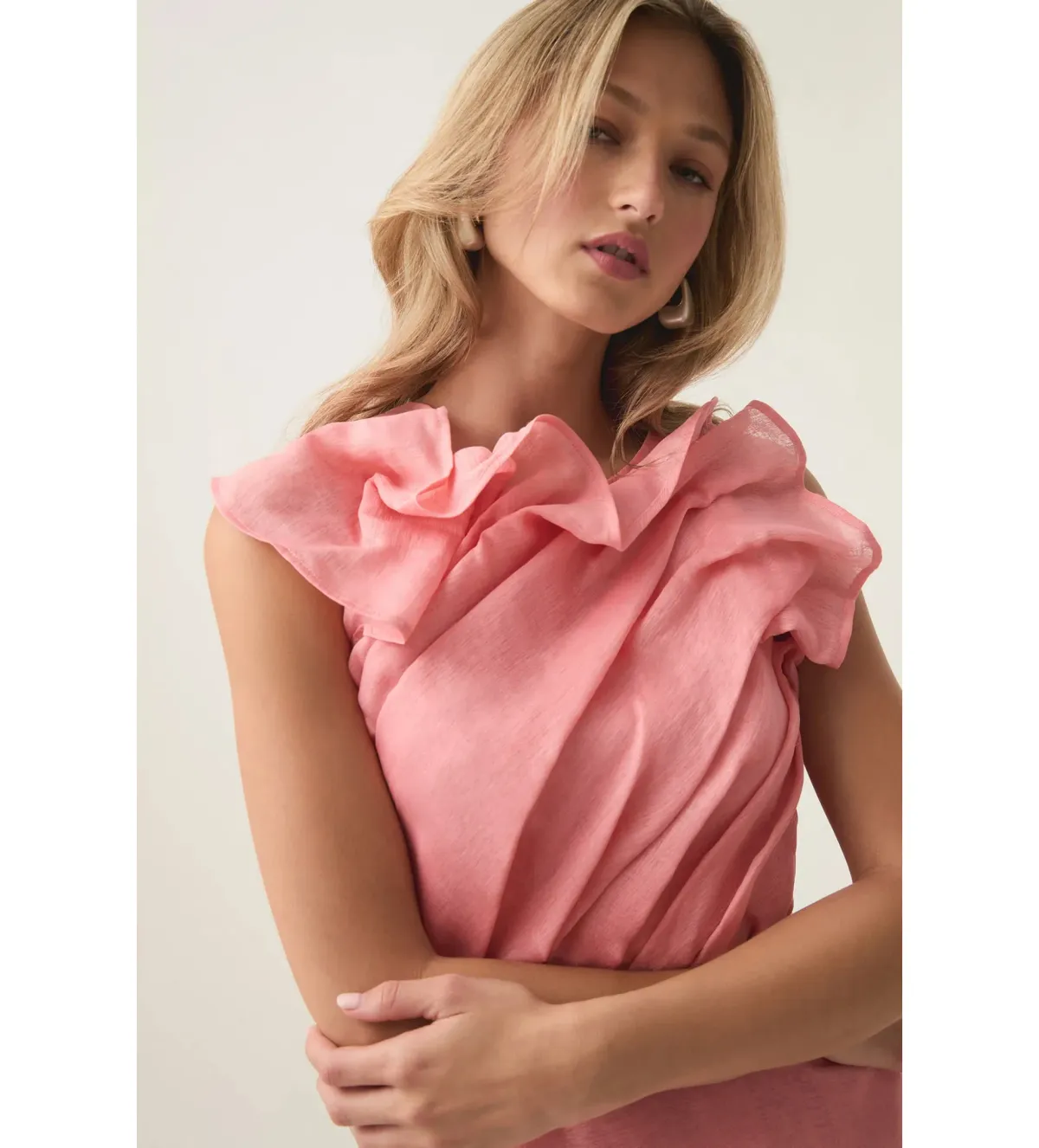 Aje Genesis Midi Dress Washed Coral Size M / AU  10  - Image 2