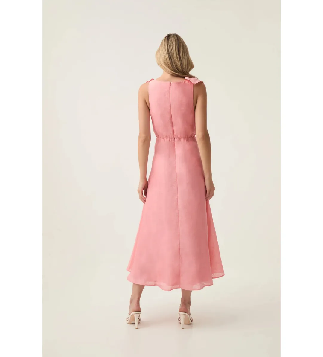 Aje Genesis Midi Dress Washed Coral Size M / AU  10  for rent on The Volte - main image