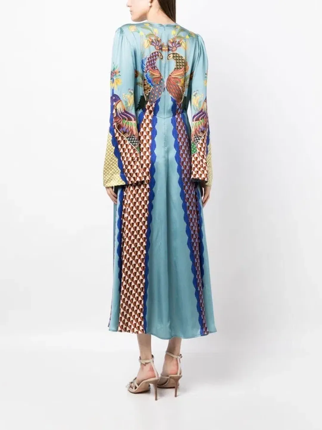 ALEMAIS Gilly Flare Sleeve Dress Multi Size AU 10 for rent on The Volte - main image