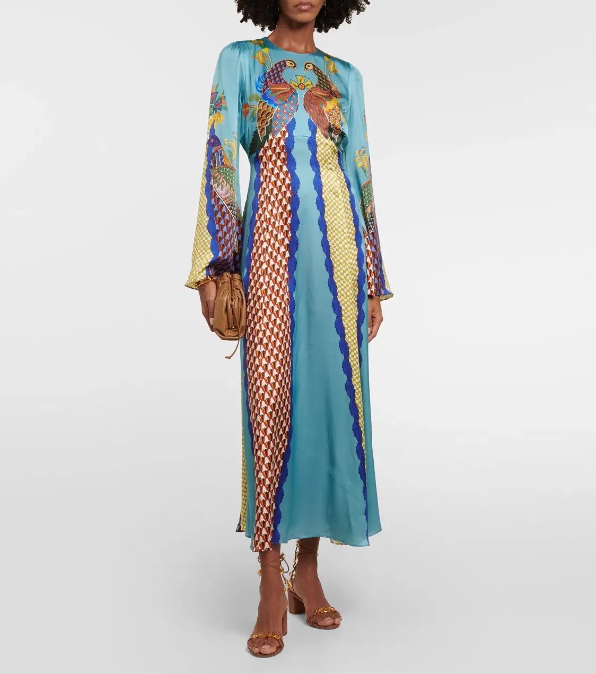 ALEMAIS Gilly Flare Sleeve Dress Multi Size AU 10 - Image 9