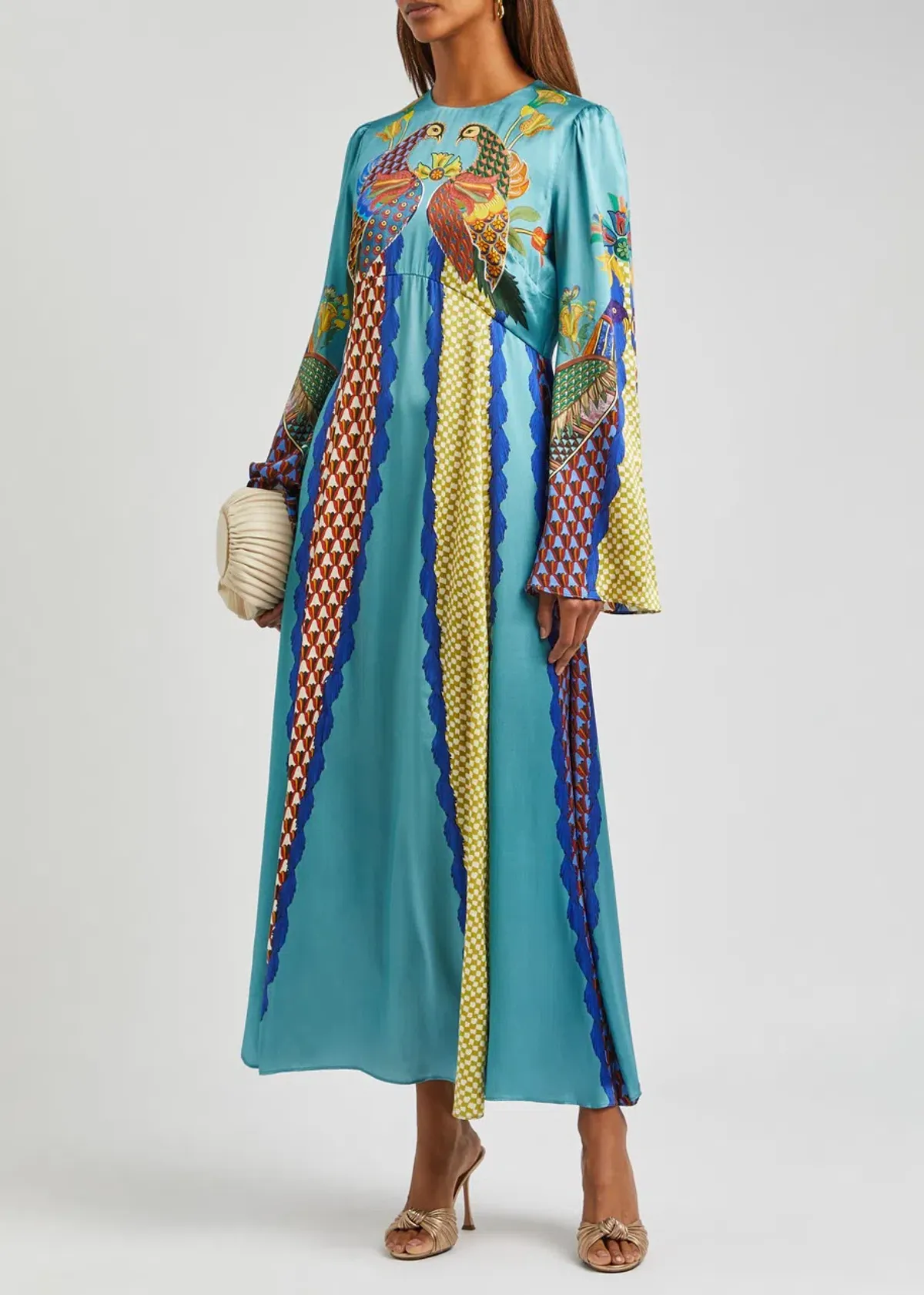 ALEMAIS Gilly Flare Sleeve Dress Multi Size AU 10 - Image 1