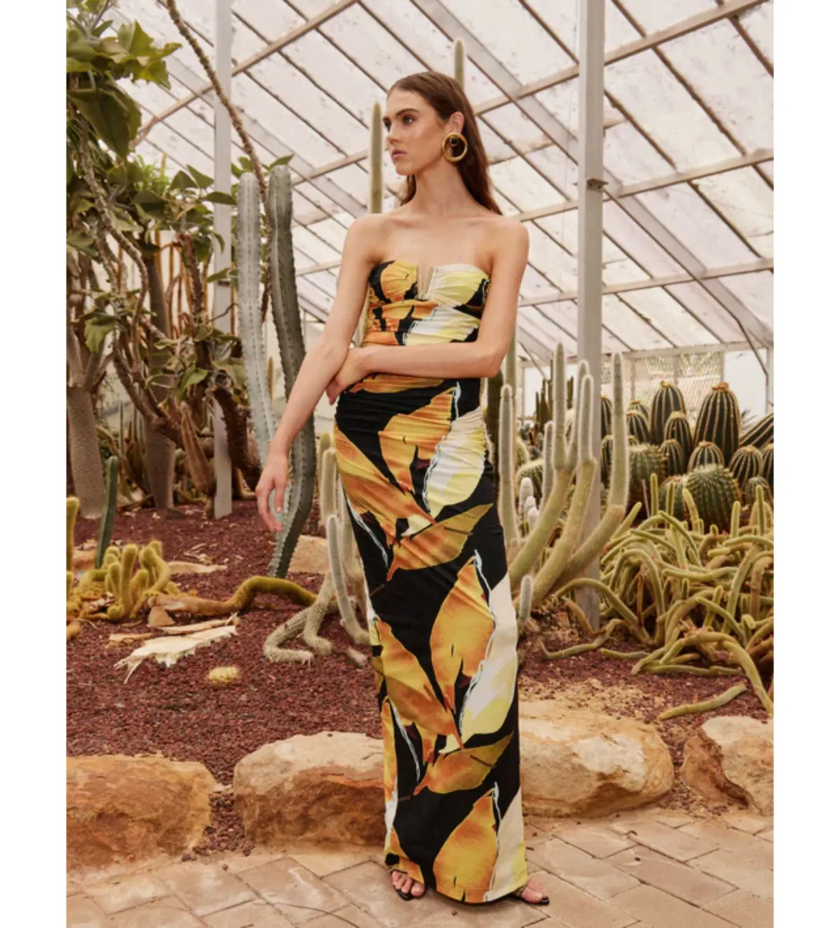 Rebecca Vallance Petals Of Paradise Gown Maxi Dress Print Size AU 8 - Image 1