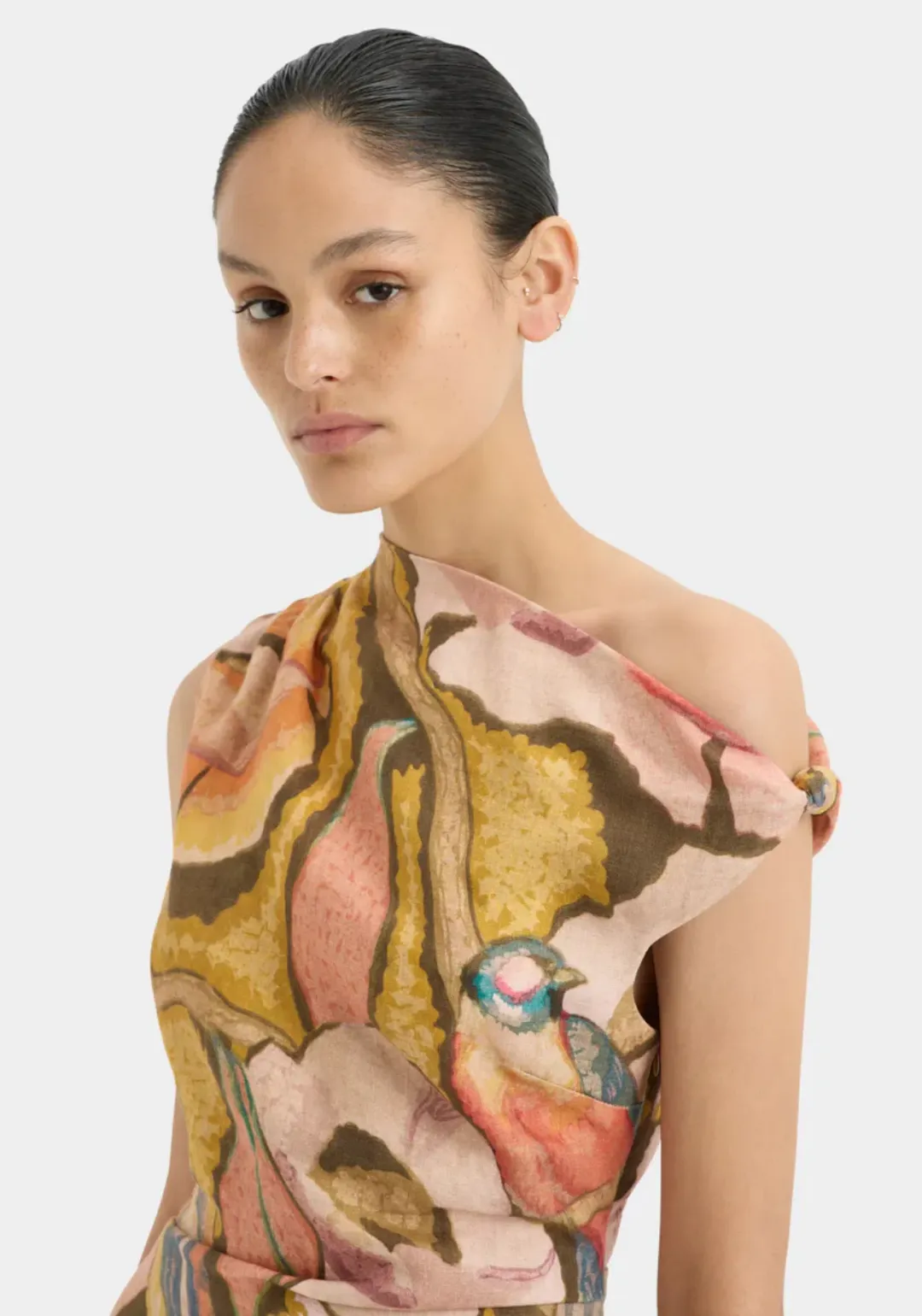 Sir the Label Talulah Knot Mini Dress Sanderling Floral Size 2 / AU 10 for rent on The Volte - main image