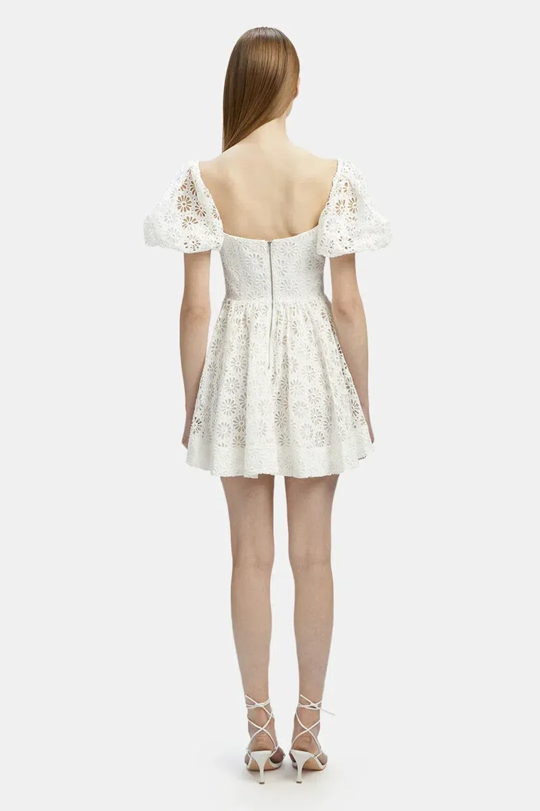 Bardot Kiah Broderie Corset Mini Dress Orchid White Size 8 for rent on The Volte - main image