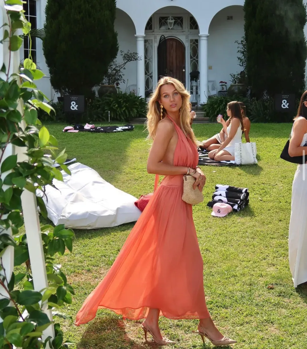 Arcina Ori Serena Dress Coral Size M / AU 10 for rent on The Volte - main image