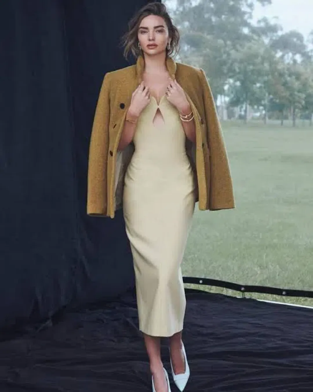 Camilla & Marc Brixton Midi Dress Mustard Yellow Size 8 for rent on The Volte - main image