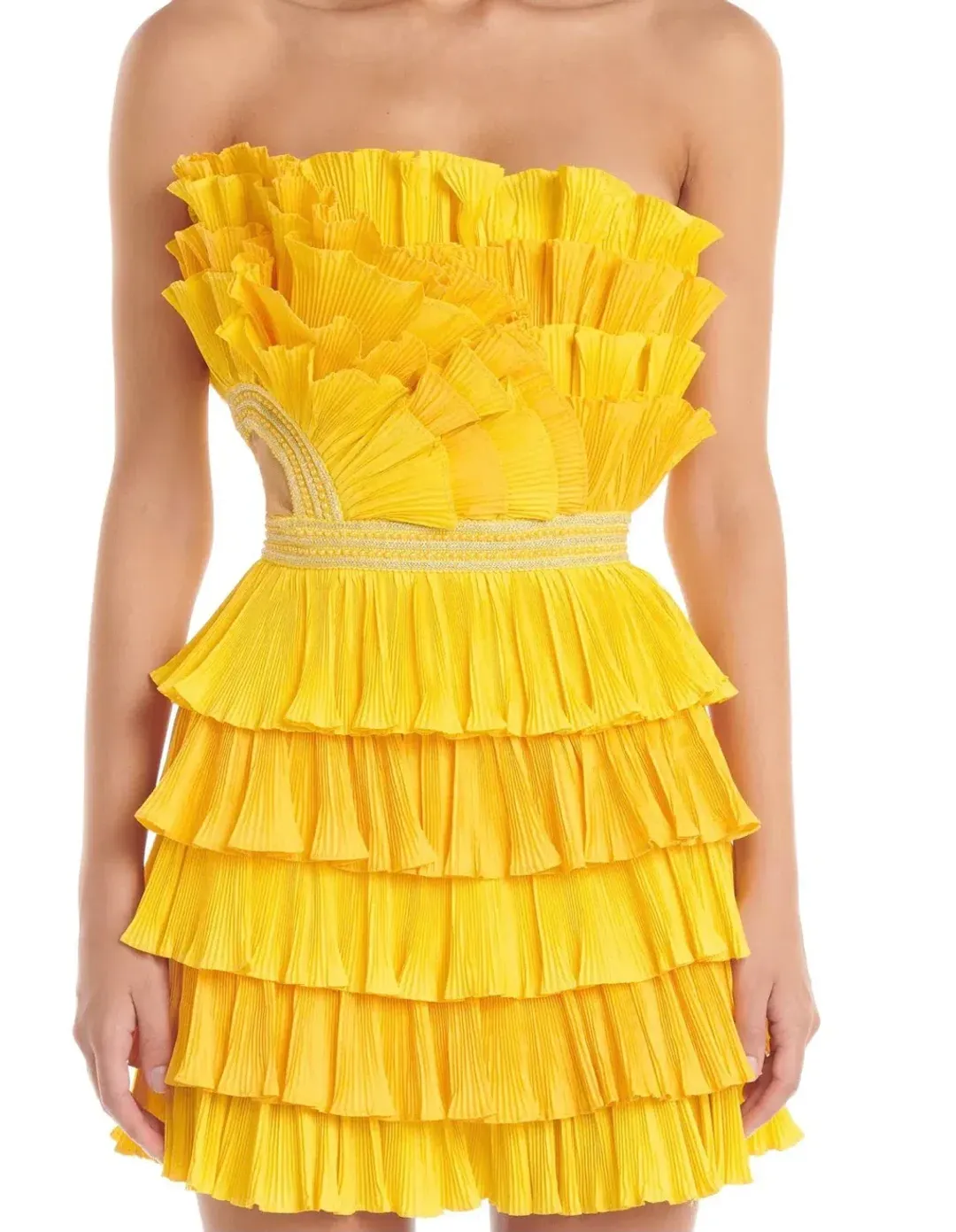 Eliya the Label Josephine Mini Dress Yellow Size XS / AU 6 for rent on The Volte - main image