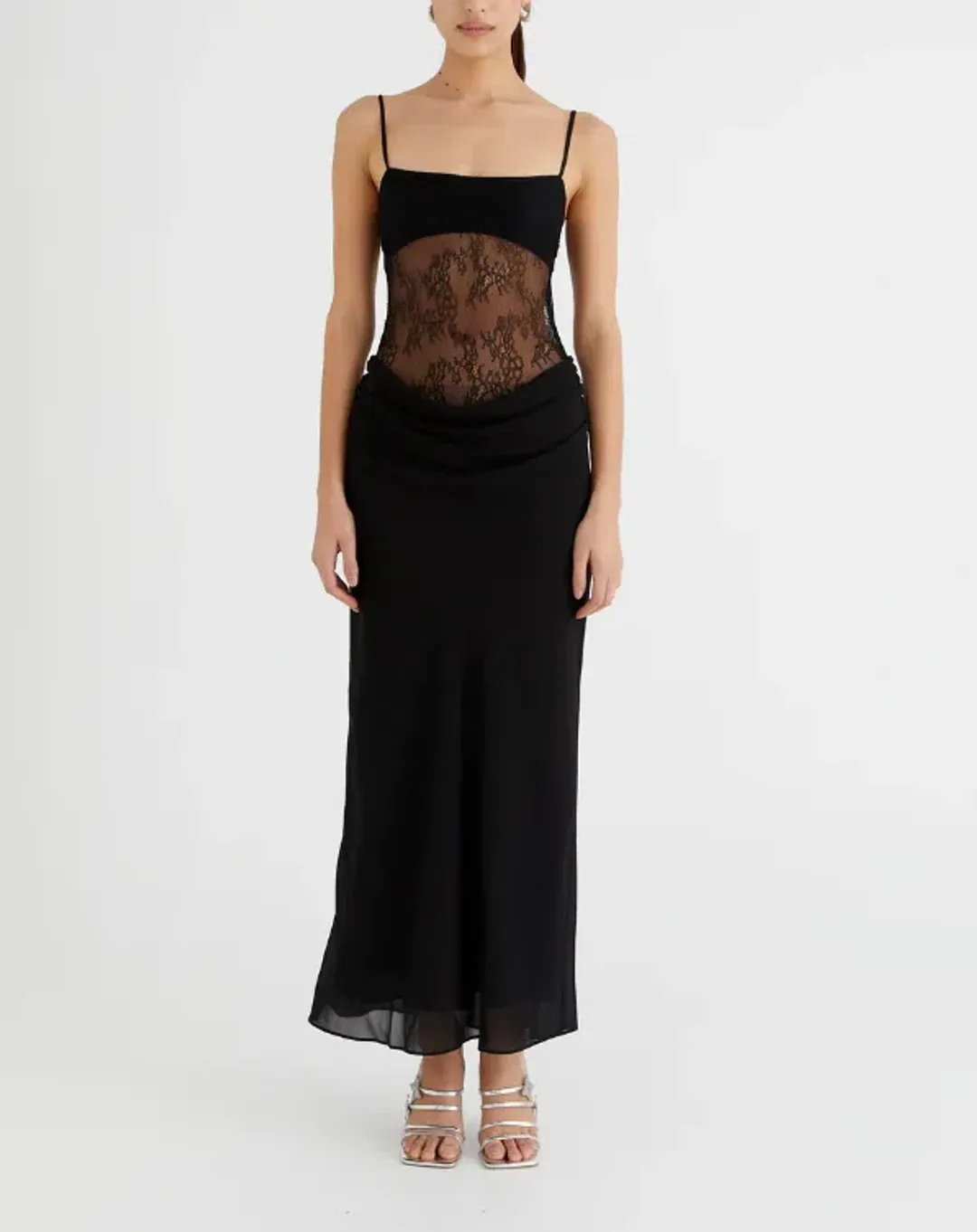 Benni Gabriel Maxi Dress Black Size 6 for rent on The Volte - main image
