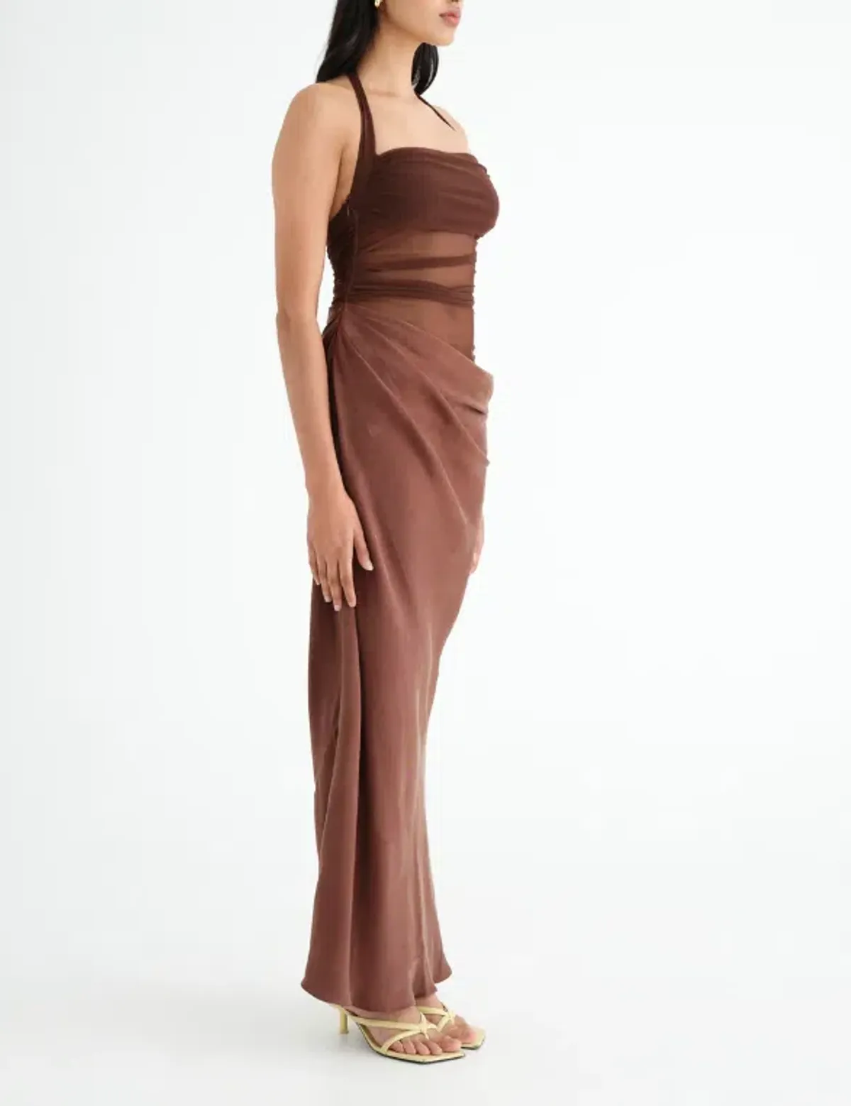 BENNI Gina Maxi Dress Brown Size 6 - Image 2