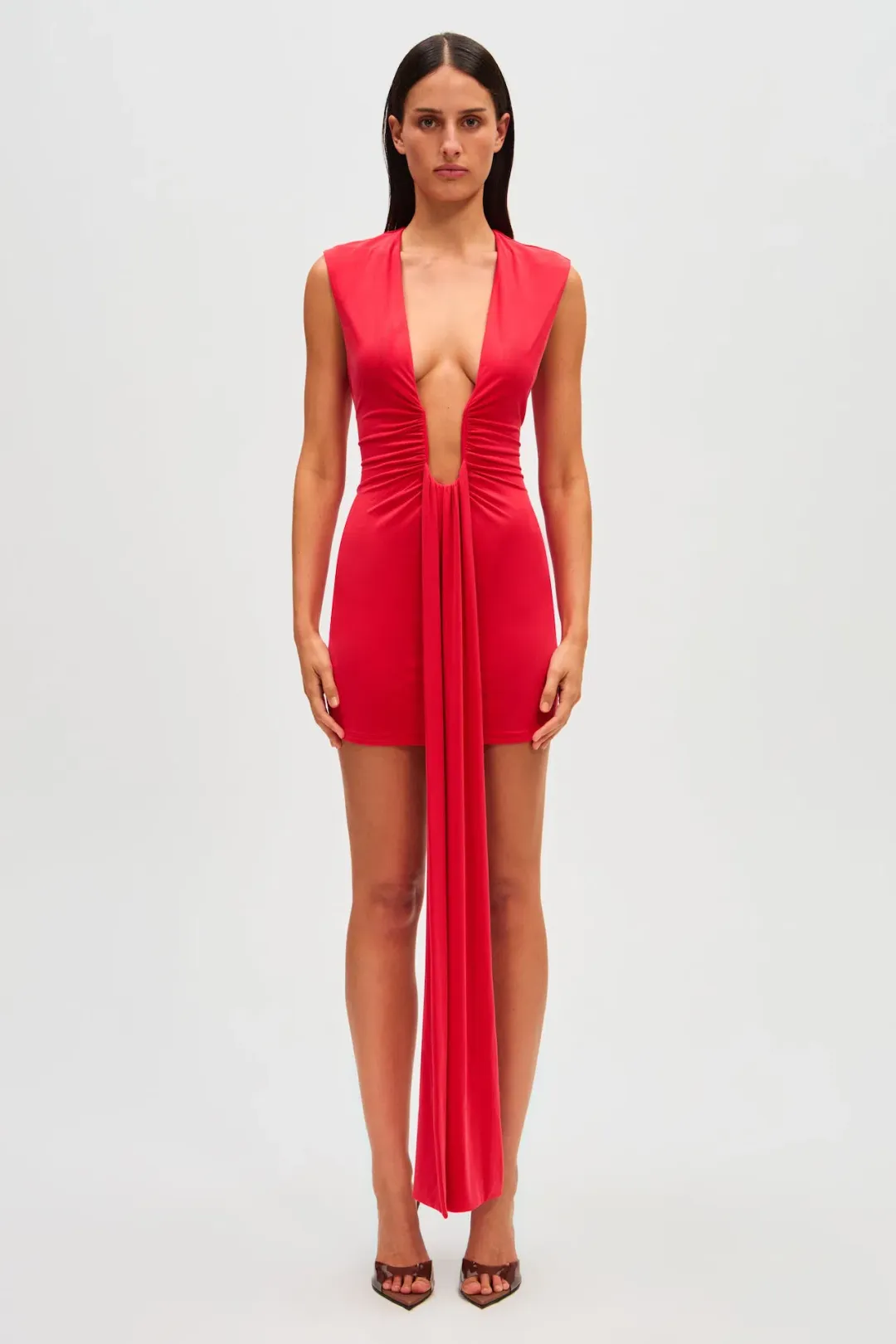 Misha Jennifer Cupro Mini Dress Red Size 8/S for rent on The Volte - main image