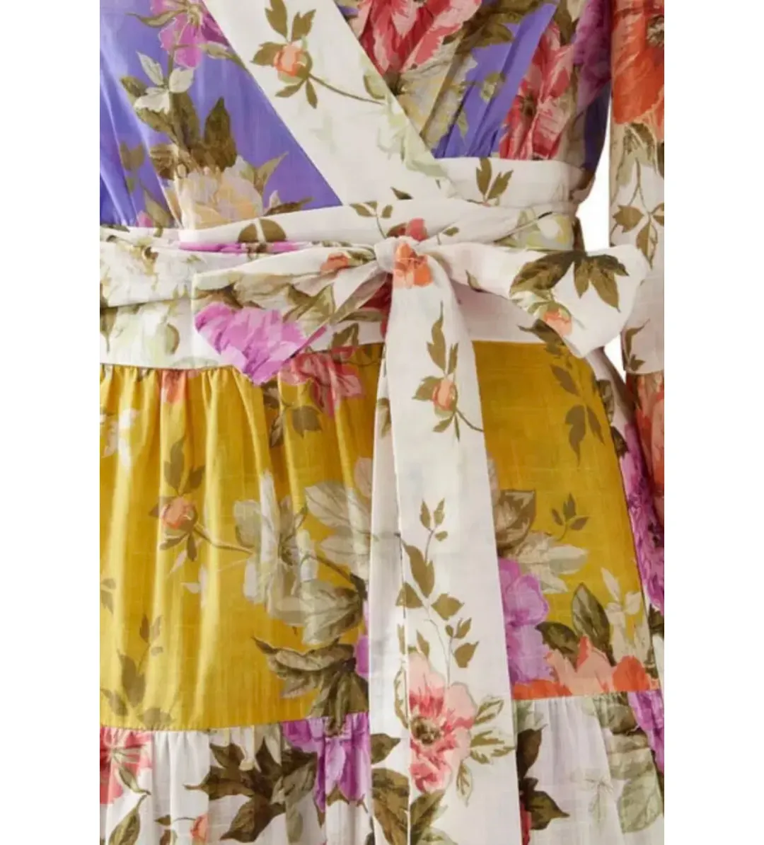 Zimmermann Pattie Wrap Midi Dress Floral Size 0 / AU 8 for rent on The Volte - main image