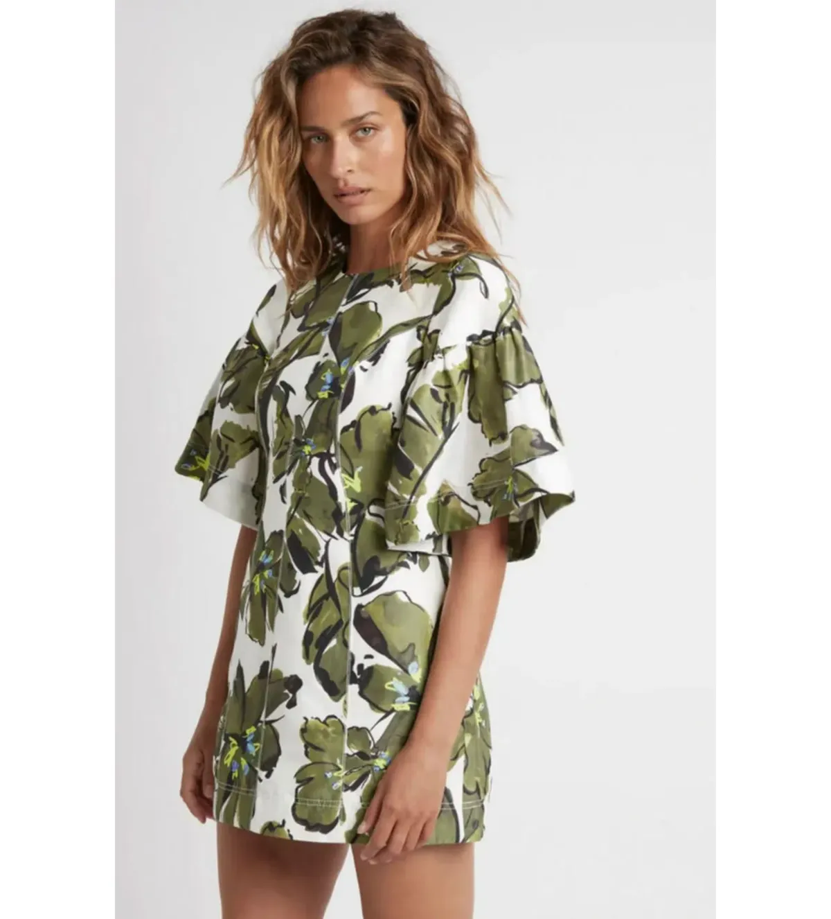 Aje Oasis Cut Out Mini Dress Print Size AU 14  - Image 3