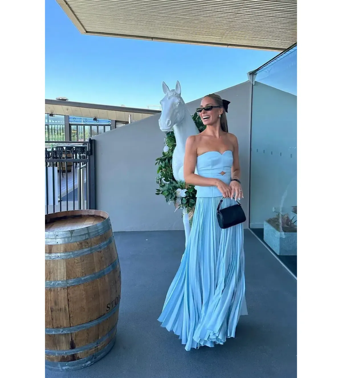 Acler Avonlea Midi Dress in Celeste Blue Size AU 12 - Image 5